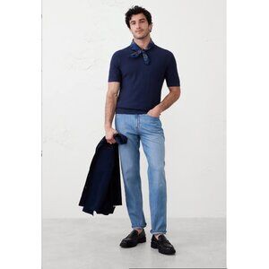 Banana Republic Men's Textured Sweater T-shirt Navy Size M